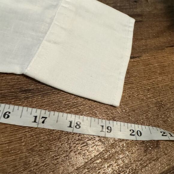 Boden 100% Linen Button Down White SZ 2 Coastal Grandma Quiet Luxury EUC - Picture 8 of 8